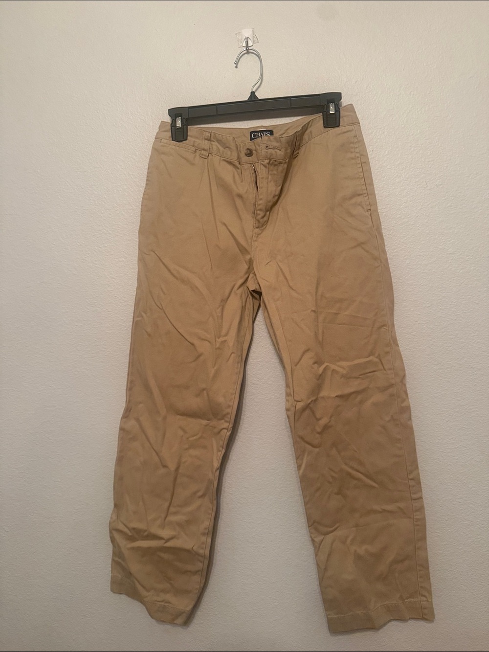 Chaps Men's Khaki Straight-Leg Chinos